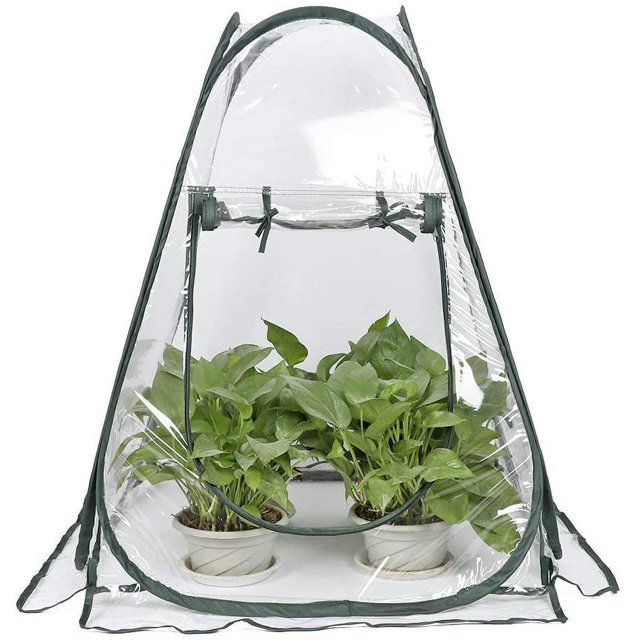 Mini Invernadero Pop Up - Pequeña Tienda de Invernada para Plantas - Maceta - Mini Invernadero - Protección de Invierno para Plantas (70 x 70 x 80 cm)