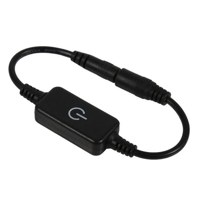 DC5-24V Slim Mini Touch Switch LED Dimmer Controller para tiras LED de un solo color negro