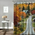 thumbnail image 2 of Autua Fall Foliage Shower Curtain 100% Polyester Home Bathroom Decoration with Hooks 36"x72, 2 of 7