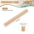 thumbnail image 2 of Wooden Dowel Rods,(20mm)3/4 x 6 Inch Round Wooden Rod for DIY,Pack of 10, 2 of 6