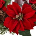 thumbnail image 4 of Nearly Natural Home Decor Poinsettia Pine & Pine Cone Candelabrum, 4 of 6
