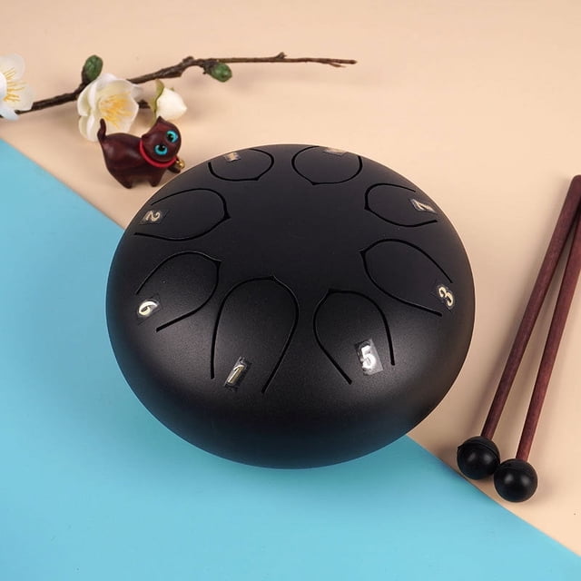 Tambor etéreo de sílabas completas, tambor de loto de 6 pulgadas y 8 tonos, tambor de lengüeta de acero, tambor sin preocupaciones, instrumento de percusión para niños, fuente de iluminación