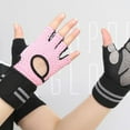 thumbnail image 3 of Hukapapa Guantes de Fitness para Levantamiento de Pesas, Guantes Deportivos de Medio Dedo Antideslizantes y Transpirables, Rosa, L,, 3 of 5