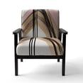 thumbnail image 4 of Designart "Pink and Gold Cubic Minimalism V" Gold Abstract Cubism Upholstered Accent Chair - Modern Arm Chair For Bedroom, 4 of 5