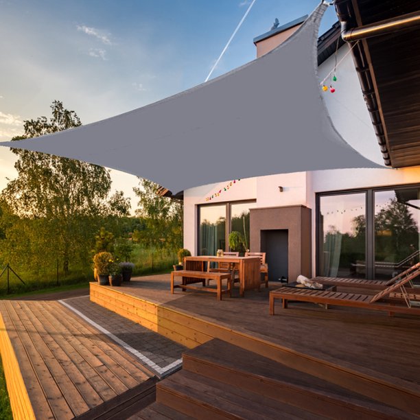 Fooing 10x10ft Outdoor Sun Shade Sail UV Block Square Sun Canopy for Patio Backyard Lawn Garden