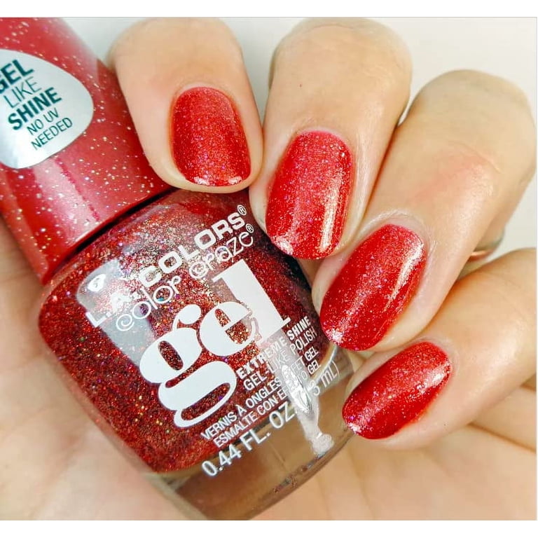 L.A. COLORS, Demo - Color Craze Shimmer Gel Polish, Crush CNL284