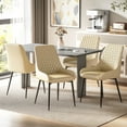 thumbnail image 2 of HOMCOM Dining Chairs Set of 4, PU Leather Kitchen Chairs with Steel Legs, 2 of 10
