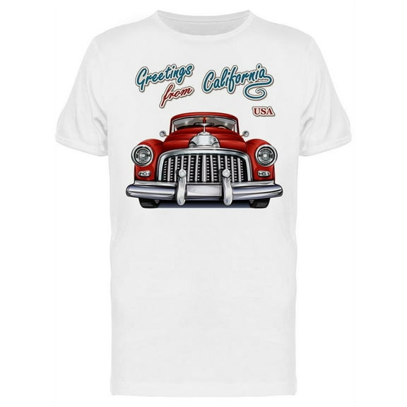 Vintage Car California T-Shirt Men -Image by Shutterstock, Male Small
