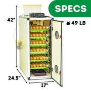 CT180SH Egg Incubator with Automatic Egg Turning & Perfect Humidity Controls, Set & Forget Design, Cabinet Incubators for Hatching Eggs, Incubate and Hatch 180 Chicken Eggs | Hatching Time