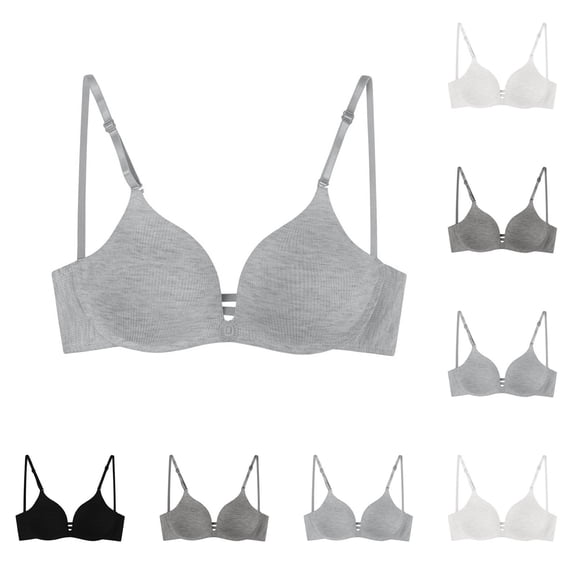 Swuxness Women's Wireless Bras Front Closure Push Up Support Classic Casual Undergarment