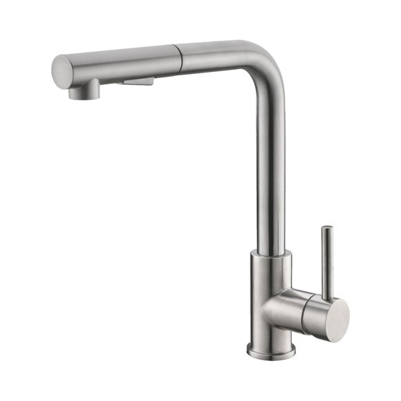 STYLISH Venezia Single Handle Matte Black Pull Down Kitchen Faucet