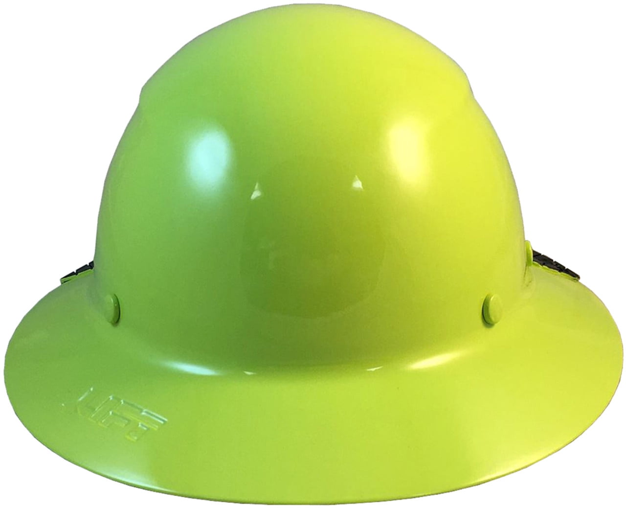 Lift Safety Actual Carbon Fiber Hard Hat - Full Brim Hi-Viz Lime