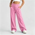 thumbnail image 2 of LIaqionyy Big Girls Sweatpants Kids Joggers Wide Leg Sweat Pants Elastic Waist Casual Pant with Pockets, 2 of 8