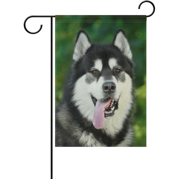 Alaskan Malamute Dog Decorative Double Sided House Flag 28 x 40 inch