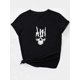 thumbnail image 3 of Camiseta con estampado de calavera, manga corta y cuello redondo, informal, para verano y primavera, ideal para Halloween, para mujer, para deportes de ocio., 3 of 7