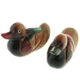 thumbnail image 6 of 2pack Vintage Painted Hand Carved Cute Ducks Miniature Wooden Decoration Figurine Decor Wedding gift for garden Ornament Mandarin Duck, 6 of 9