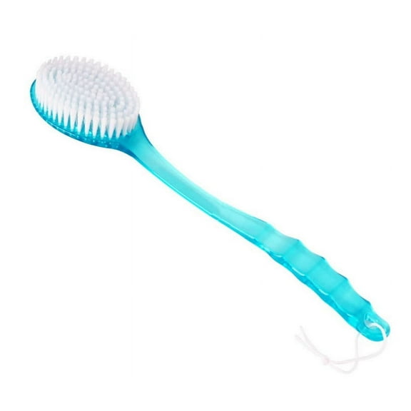 Triani Bath Brush with Long Handle,Back Scrubber with Bristles for Exfoliating Back, Body, and Feet, Bath and Shower Scrubber, Blue (1 pack)