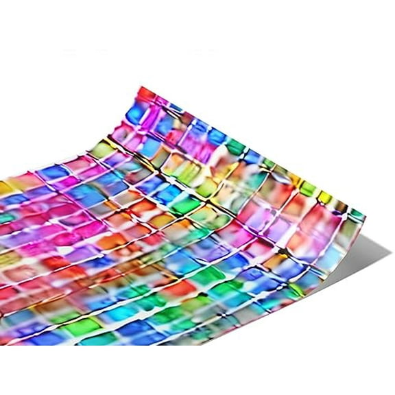 Rwraps Rainbow Brick Abstract Matte Vinyl Film Wrap 59in x 6in Vinyl Vehicle Car Film Sheet Roll