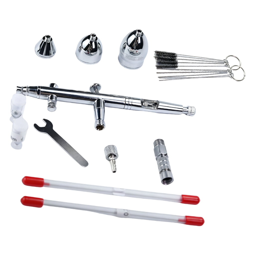 Advanced Heavy Duty Metal Airbrush Pen With Double Tip Size And Complete Accessories Set Suitable For DIY Craft Projects