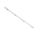 thumbnail image 4 of JewelStop 14K White Gold Polished Finish Heart Station Anklet with Lobster Clasp - 10", 4 of 6