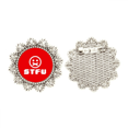 thumbnail image 1 of Abreviaturas de shat up Internet Fashion Broche de plata Unbranded M, 1 of 3