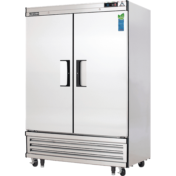Everest Refrigeration EBR2 54-1/8' Two-Door Solid Door Upright Reach-in Refrigerator, 50-Cubic Feet, NSF