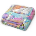 thumbnail image 4 of Paint Oil Paints Cover Abstract Print Multicolor Blanket For Women,Men, Soft, 4 of 7