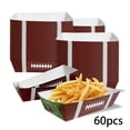 thumbnail image 2 of Yangka Kitchen 60pcs Disposable Paper Fry Trays, Football Shaped Snack Containers for Party Food Serving, Versatile Holiday Gathering Essential, 2 of 9