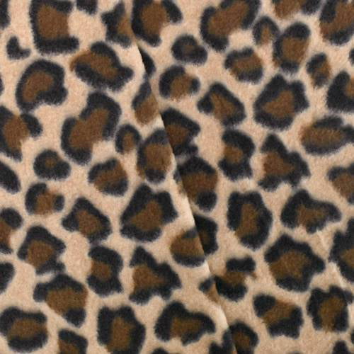 Brown/Beige Cheetah Printed Fleece, Fabric By the Yard - Walmart.com