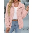 thumbnail image 4 of Women'S Long Sleeve Full Zip Soft Warm Fleece Jacket Light Pink XL, 4 of 9