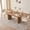 Beige Chair with Natural Legs, variant on 70.9" Large Dining Table Set for 4, [Rounded Edges] [Fully Assembled Table Base] Modern Wood Kitchen Dinner Table with 4 Synthetic Leather Chairs(Brown Table with 4 Brown Chairs)
