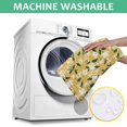 thumbnail image 6 of White Flower Leaves Yellow Pattern Square Tablecloth,Waterproof Square Table Cover,Wipeable Spillproof Washable Table Cover for Home Kitchen Party Decor 60"x60"(152x152cm), 6 of 6