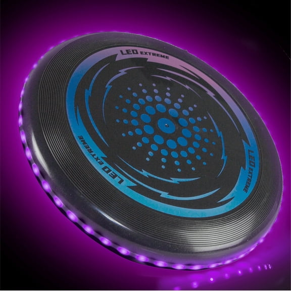 Toysery LED Light Up Fresbee - Glow in The Dark Fresbee for Kids and Adults, Flying Disc Adventure for Day and Night - Easy to Use Ideal for Camping Game (Purple)