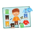 thumbnail image 4 of Juguete de vestir Montessori, juguete Montessori, juguete de mesa preescolar, rompecabezas, rompecabezas educativos para edades tempranas, juguete Chico Salvador Rompecabezas de vestir, 4 of 10