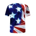 thumbnail image 4 of Lenago Débardeurs d'Été Grande Taille pour Femmes Mode Imprimée Décontractée T-Shirt Col Rond Tenues du 4 Juillet pour Femmes, 4 of 5