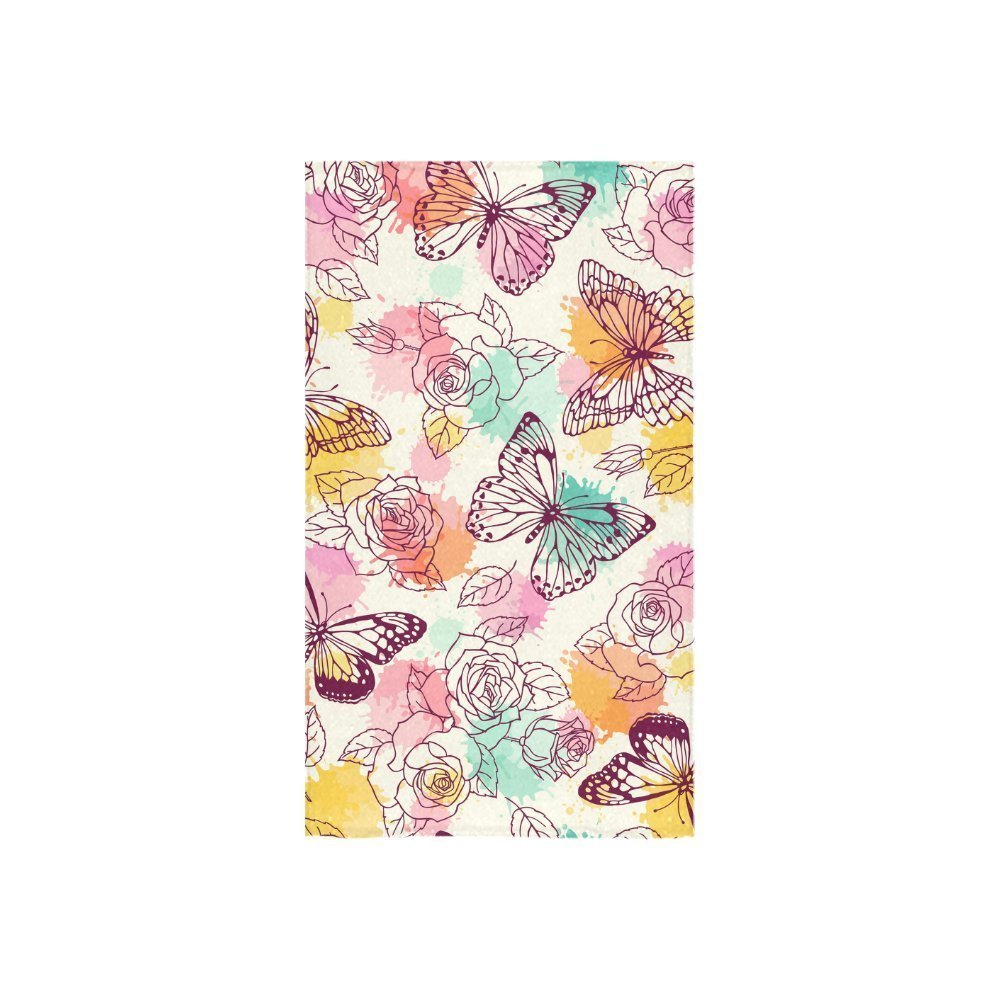 ZKGK Towel Butterfly Hand Towel Bath Towel 16"X28" For Home,Outdoor and