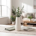 thumbnail image 6 of Unique Bargains Ribbed Ceramic Vase for Flowers Frosted white 3.5"L x 3.5"W x 7.9"H, 6 of 6