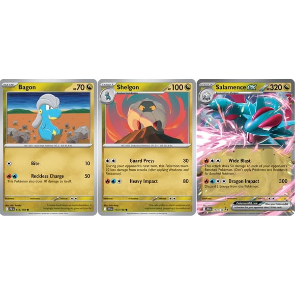 Lote de cartas coleccionables Pokémon Salamence EX 114/159 Journey Together