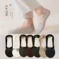thumbnail image 2 of Calcetines de barco para hombre, de verano, finos, de algodón, con parte inferior de hielo, antideslizantes, no se caen, calcetines invisibles sin costuras para hombre, calcetines bajos de boca poco, 2 of 6