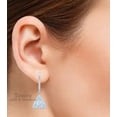 thumbnail image 2 of MOISSANITE EARRING, WHITE Stone Earring, Minimalist Aesthetic Dangle Drop Earring, Triangle Shape Birthday Gift For Sister,Gift For Her, 2 of 4