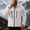 White, variant on Sevevn Men Rain Jacket Attached Hood Regular Fit Waterproof Shell Fabric Full Zip Dual Chest Zip Pockets Arm Zip Pocket Cuffs Drawstring Hem For Hiking Wear