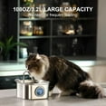 thumbnail image 4 of Cat Water Fountain .L/oz Automatic Stainless Steel Pet Fountain Water Levels Window can be Checked Dog Water Dispenser UltraQuiet Pump for Multiple Pets ( Filters & Sponge, 4 of 5