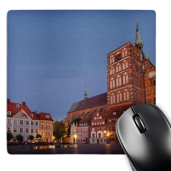 3dRose, The Alte Markt, Saint Nicholas. Germany, MousePad