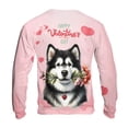thumbnail image 2 of Happy Valentine's Day Alaskan Malamute holding flowers All Over Print 3D Sweatshirt Unisex Merch Alaska Mal Dog Lovers Gifts - 3005, 2 of 6