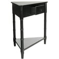 thumbnail image 2 of SAFAVIEH Gomez Solid Casual Corner Table With Storage Drawer, Distressed Black, 2 of 5