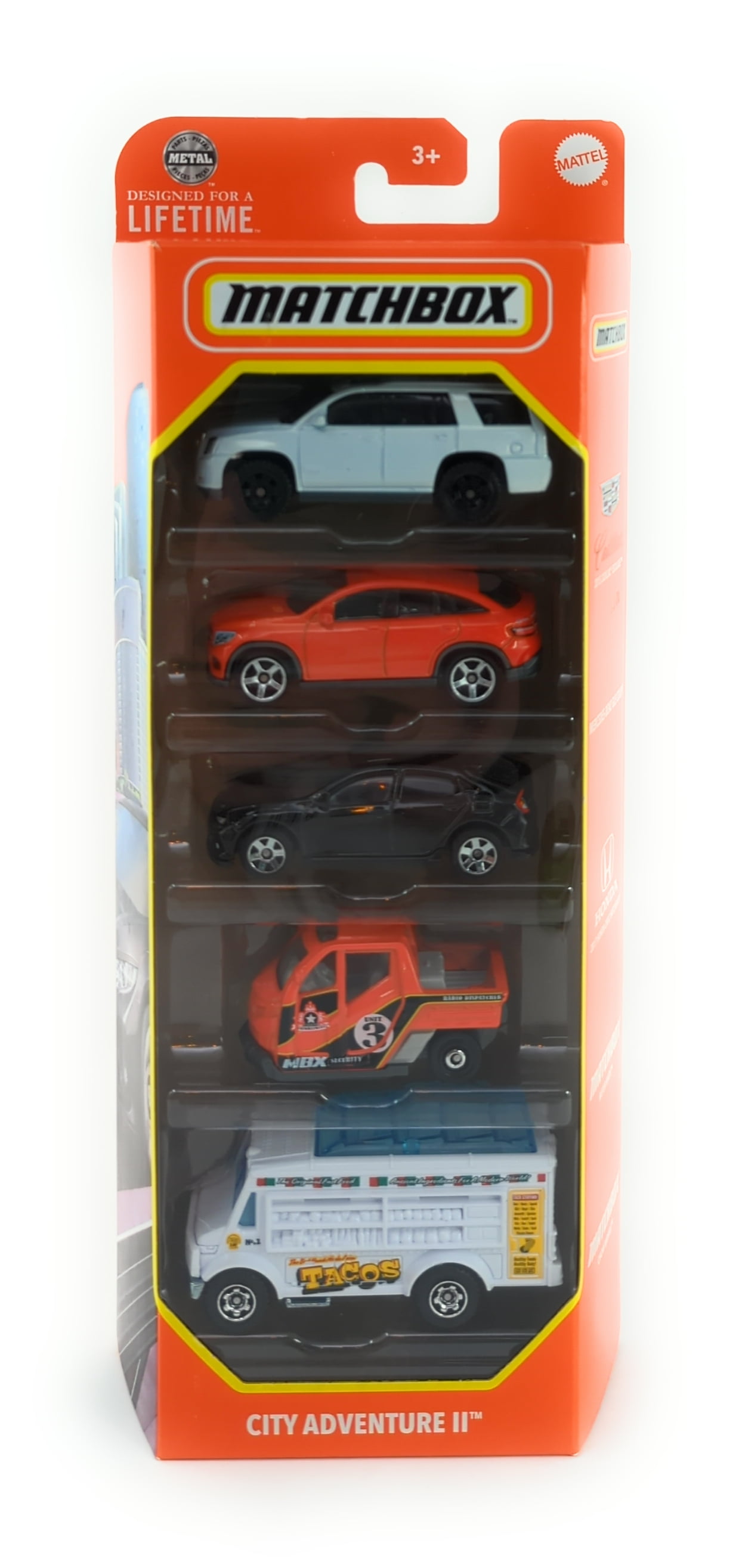Matchbox MBX European Highways 5 Car Pack 1:64 Scale Die Cast