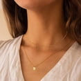 thumbnail image 5 of Corazón de la moda de las mujeres Letra Collar Cadena 26 Circular Doble Capa Cuello, 5 of 5