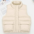 thumbnail image 2 of tarylea Clothes for Baby Girls Boys Half High Neck Full Zipper Jacket Sleeveless Solid Color Vests with Pockets Casual Warm Winter Toddler Tops for 2-7 Years, 2 of 9
