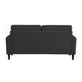 thumbnail image 5 of Lifestyle Solutions Canapé Luna en Tissu Noir Rembourré, 5 of 5