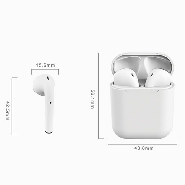 yeacher Inpods 12 BT5.0 TWS Wireless Headphones In Ear Stereo Sound Auto Pairing Touch Control Waterproof Sports Headset White